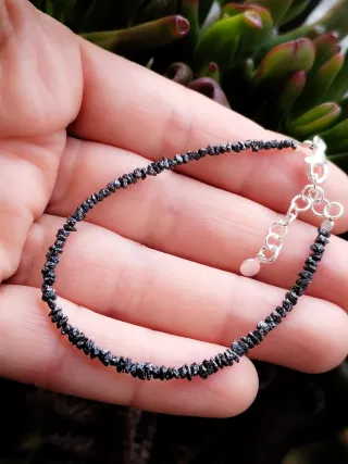 Pulsera Diamantes Negros Naturales