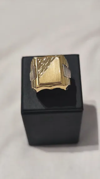 Anillo Sello Oro Hombre Nuevo