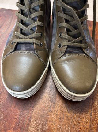 Scarpe Hogan Rebel camoscio e pelle mimetica