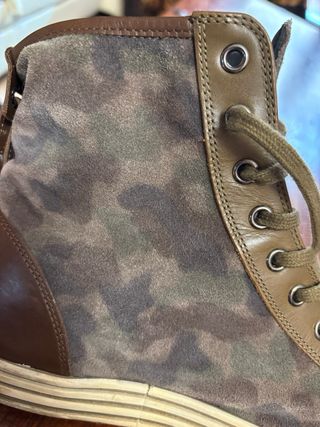 Scarpe Hogan Rebel camoscio e pelle mimetica