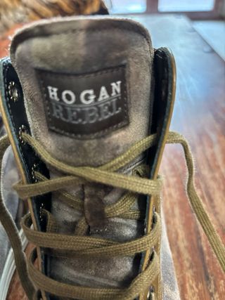 Scarpe Hogan Rebel camoscio e pelle mimetica