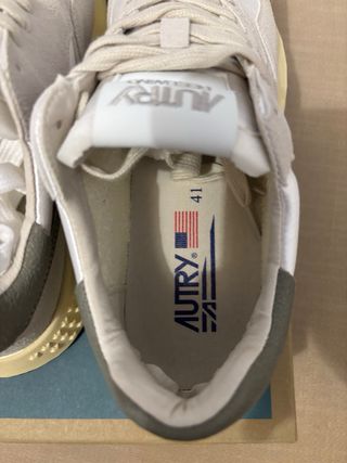 Autry zapatillas nylon ante beige/verde T41