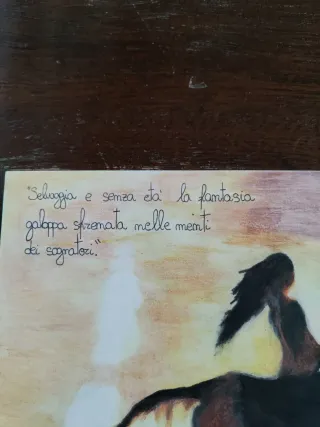 Ritratto bambina sognatrice 24x33 cm