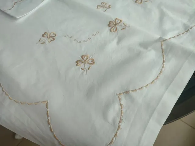 Juego de Cama Algodón Vda. Tolra Bordado