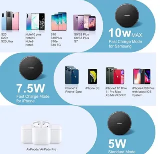 Cargador Inalambrico THREEKEY Qi 10W