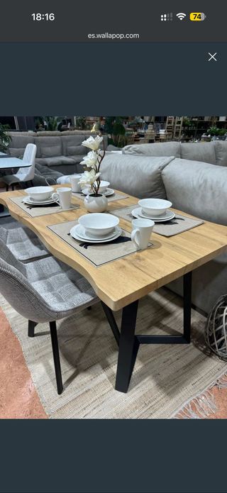 MESA DE COMEDOR MODERNA ESTILO INDUSTRIAL NUEVA