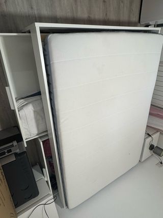 Cama con cajones blanca y somier