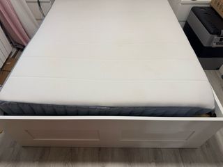 Cama con cajones blanca y somier