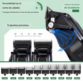 Maquinilla de pelo Hatteker negra y verde