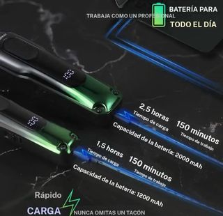 Maquinilla de pelo Hatteker negra y verde