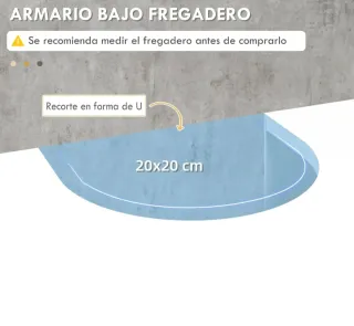 Mueble bajo lavabo de madera blanco