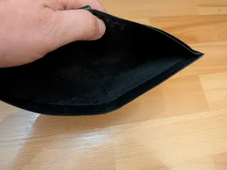Cartera monedero de piel negra