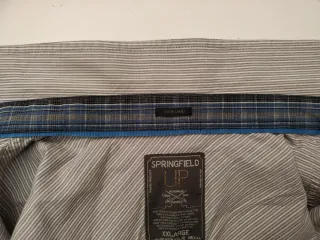 Camisa de rayas gris y blanca talla XXL