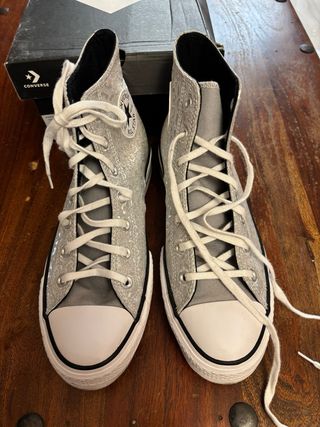 Converse Argento Glitter High Top Scarpe