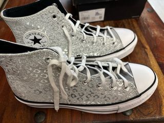 Converse Argento Glitter High Top Scarpe