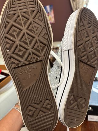 Converse Argento Glitter High Top Scarpe