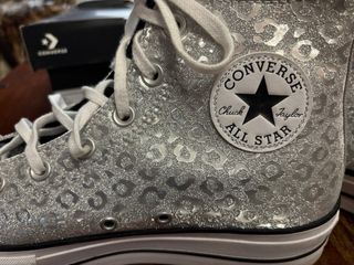 Converse Argento Glitter High Top Scarpe