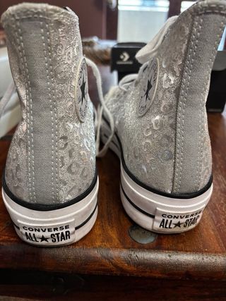 Converse Argento Glitter High Top Scarpe