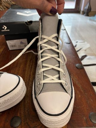 Converse Argento Glitter High Top Scarpe