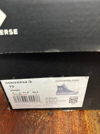 Converse Argento Glitter High Top Scarpe