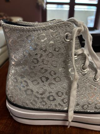 Converse Argento Glitter High Top Scarpe