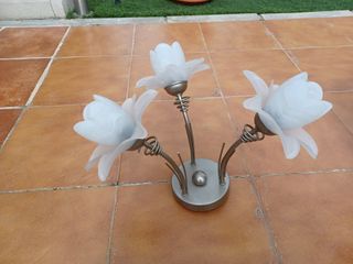 Lámpara de techo 3 brazos flor
