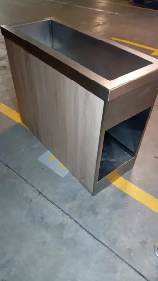 Mueble Cocina Industrial Acero y Madera