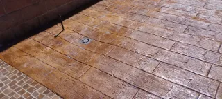 Pavimento impreso imitación piedra