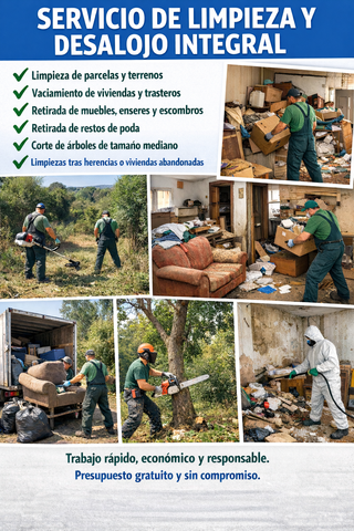Servicio de limpieza y desalojo integral