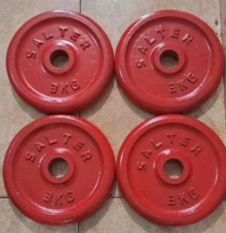 PESAS 4 DISCOS DE 3KG DE 30MM