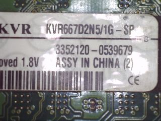 2x 1GB Kingston DDR2 667MHz RAM