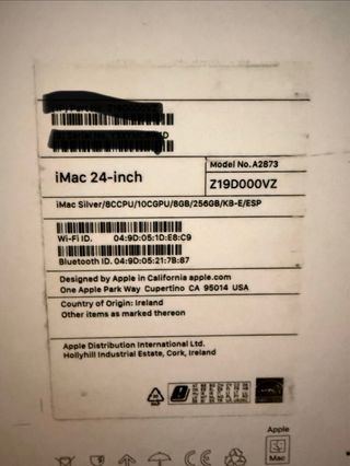 Imac M3 24 pulgadas CPU 10 núcleos