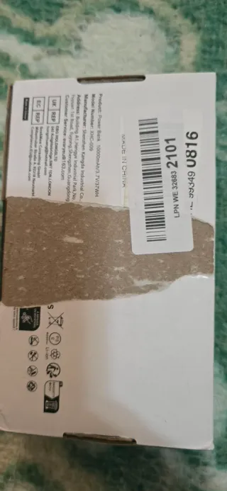 Power Bank 10000mAh 3.7V/37WH