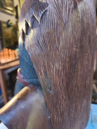 Busto Jefe Indio Talla Artesanal