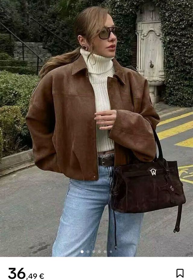 Chaqueta Zara Marrón Talla S