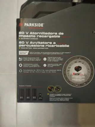 Parkside 20V Atornillador de Impacto 4 amperios