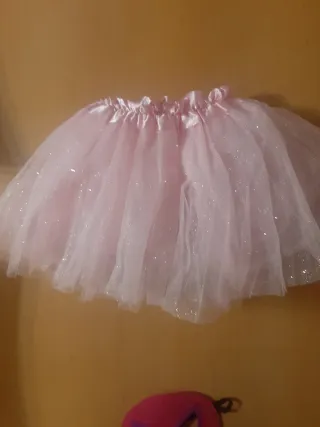 Disfraz tutu rosa con antifaz