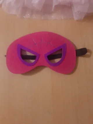 Disfraz tutu rosa con antifaz