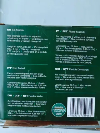 Eje Flexible Parkside