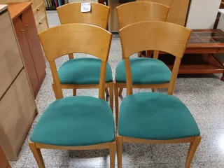 Lote 4 Sillas Tapizado Verde