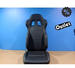 PK ASIENTO BAQUET UNIVERSAL LOOK SPARCO CUERO NEGRO R014134C