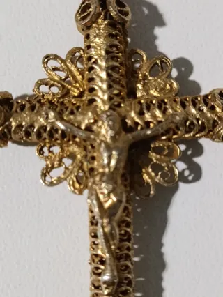 Rosario antiguo filigrana y nácar, principios S.XX