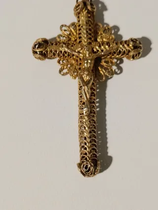 Rosario antiguo filigrana y nácar, principios S.XX