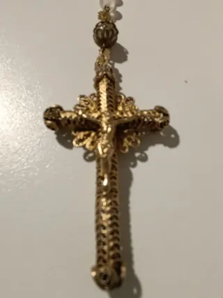 Rosario antiguo filigrana y nácar, principios S.XX