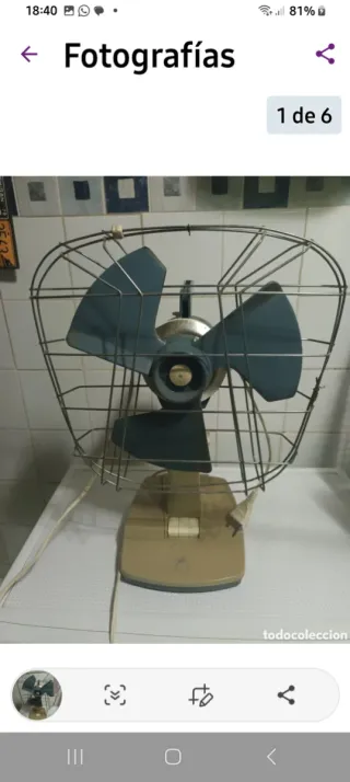 Ventilador Taurus Antiguo Años 60