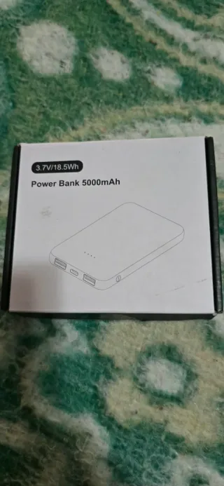 Powerbank Blanca 4 Luces LED, 5.000mah.