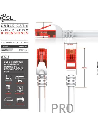 15m Cable de Red Gigabit Ethernet