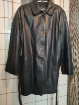 Chaqueta de piel negra mujer