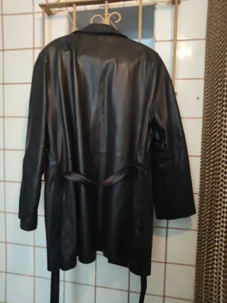 Chaqueta de piel negra mujer