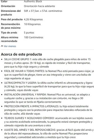 Maxi-Cosi Nomad Plus Silla Coche Plegable Portatil